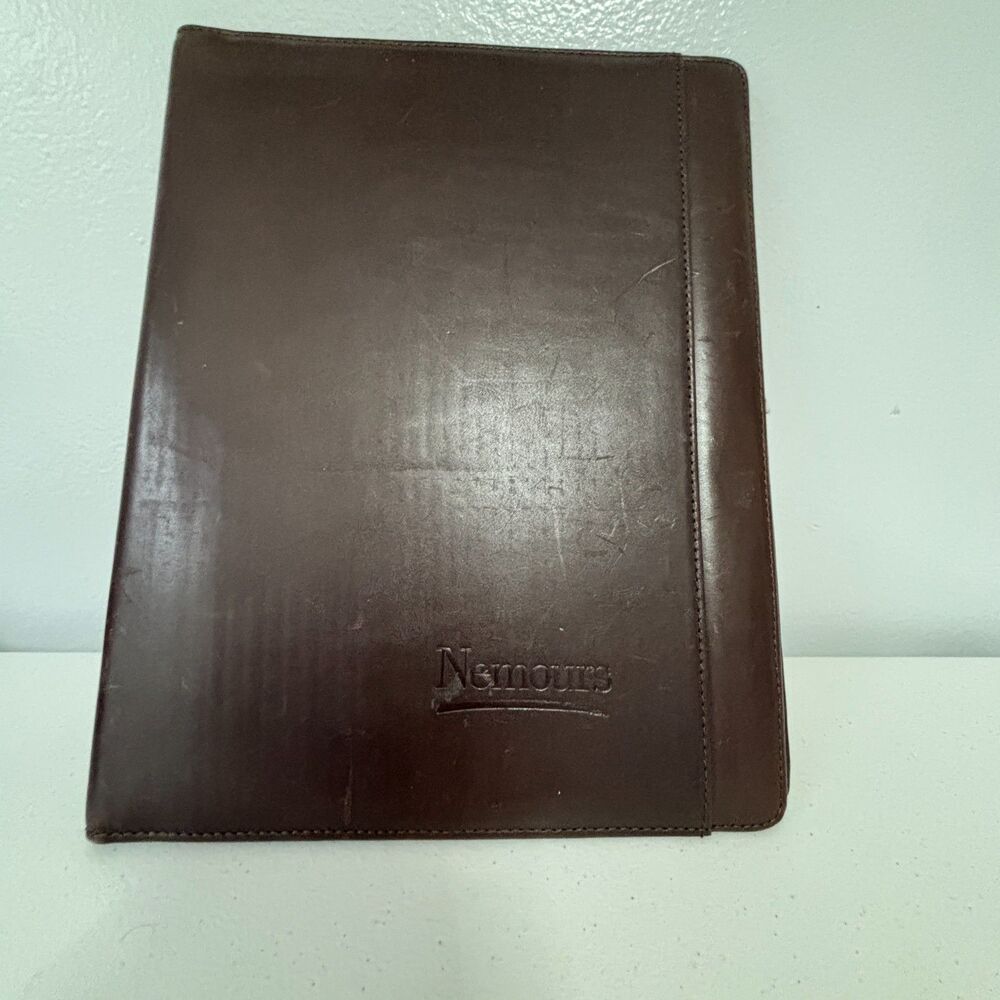 Cutter & Buck Genuine Leather Portfolio Organizer Houndstooth Executive Padfolio